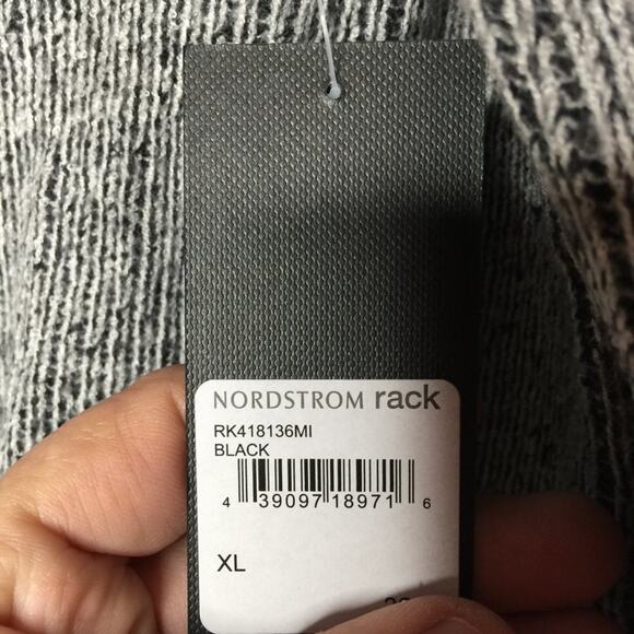 Free Press Pullover Sweater Plaited Long Sleeve Sweater Mock Neck Black Size XL - Picture 6 of 8